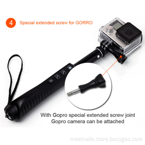 Monopod bluetooth selfie stick zoom function outdoor photo kit travel essential